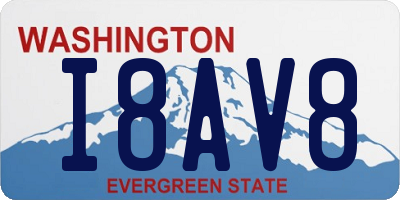 WA license plate I8AV8