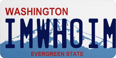 WA license plate IMWHOIM