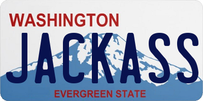 WA license plate JACKASS