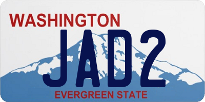 WA license plate JAD2