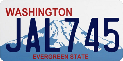 WA license plate JAL745