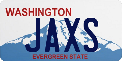 WA license plate JAXS