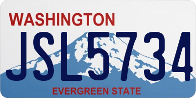 WA license plate JSL5734