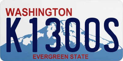 WA license plate K1300S