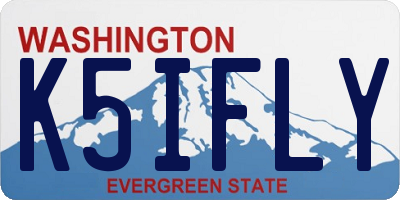 WA license plate K5IFLY