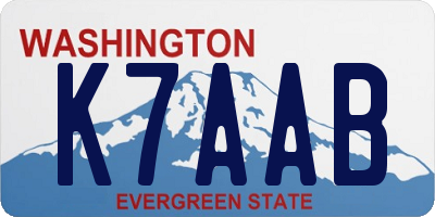 WA license plate K7AAB