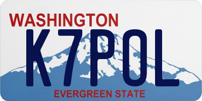 WA license plate K7POL