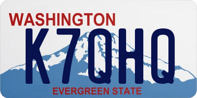 WA license plate K7QHQ