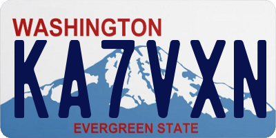 WA license plate KA7VXN