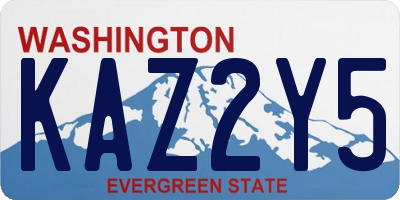 WA license plate KAZ2Y5