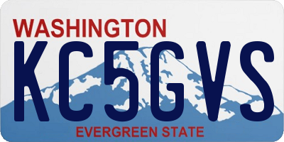 WA license plate KC5GVS