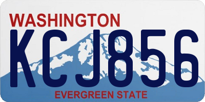 WA license plate KCJ856