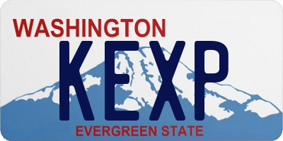 WA license plate KEXP