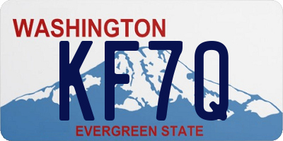 WA license plate KF7Q