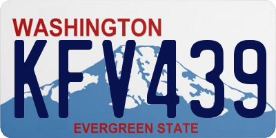 WA license plate KFV439