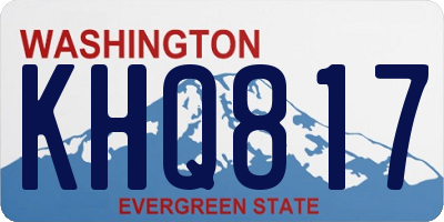 WA license plate KHQ817