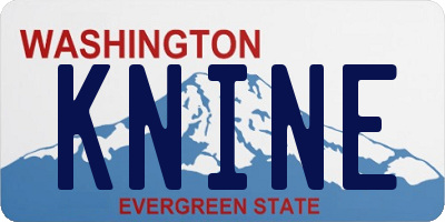 WA license plate KNINE