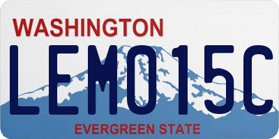 WA license plate LEM015C