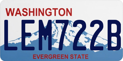 WA license plate LEM722B