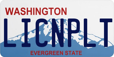 WA license plate LICNPLT