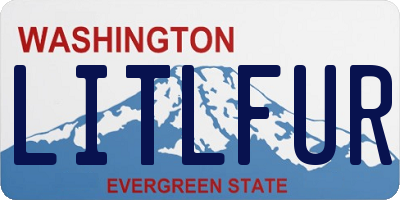 WA license plate LITLFUR