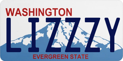 WA license plate LIZZZY