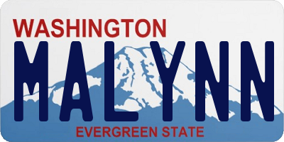 WA license plate MALYNN