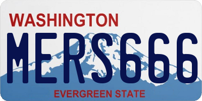 WA license plate MERS666