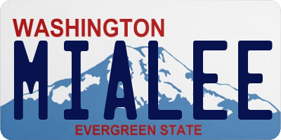 WA license plate MIALEE