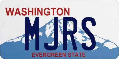 WA license plate MJRS