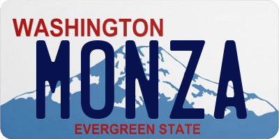 WA license plate MONZA