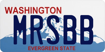 WA license plate MRSBB