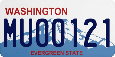 WA license plate MU00121