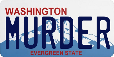 WA license plate MURDER