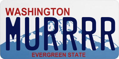 WA license plate MURRRR