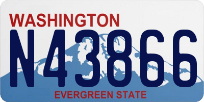 WA license plate N43866