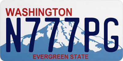 WA license plate N777PG