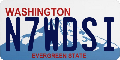 WA license plate N7WDSI