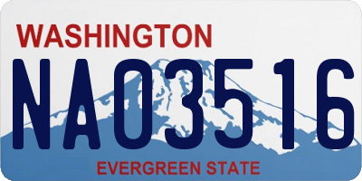 WA license plate NA03516