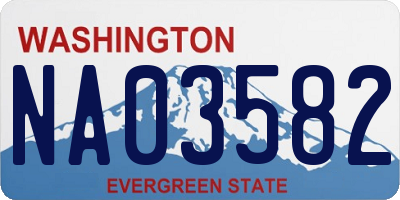 WA license plate NA03582