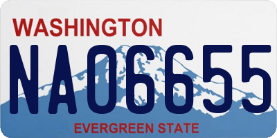 WA license plate NA06655