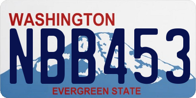 WA license plate NBB453