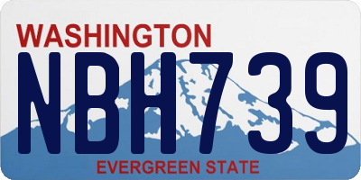 WA license plate NBH739