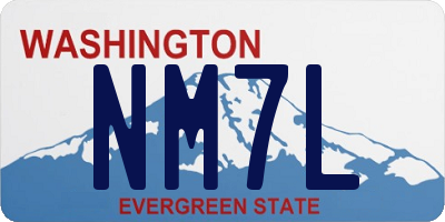 WA license plate NM7L