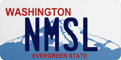 WA license plate NMSL