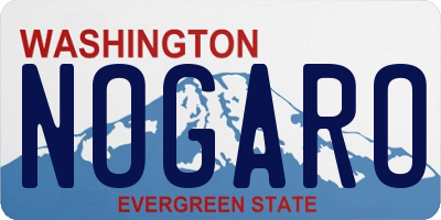 WA license plate NOGARO