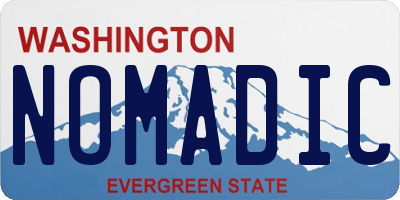 WA license plate NOMADIC