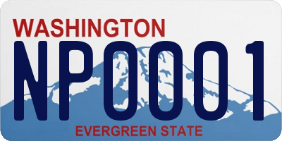 WA license plate NP0001