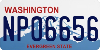 WA license plate NP06656