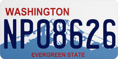 WA license plate NP08626